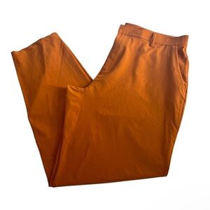 Fabletics Women's Rust Orange Lightweight Athletic Pants With Pockets Athleisure